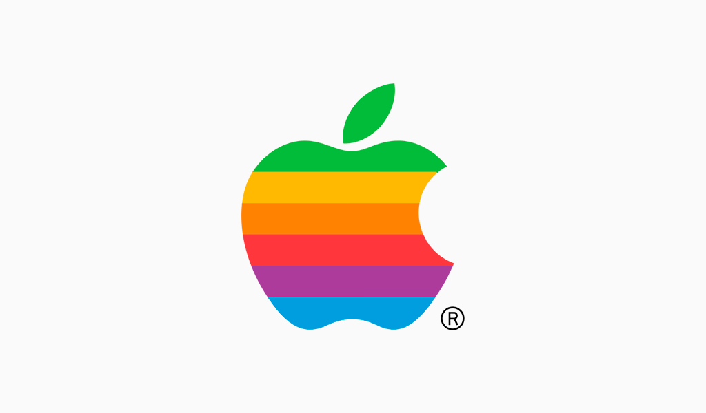 A colorful Apple logotype