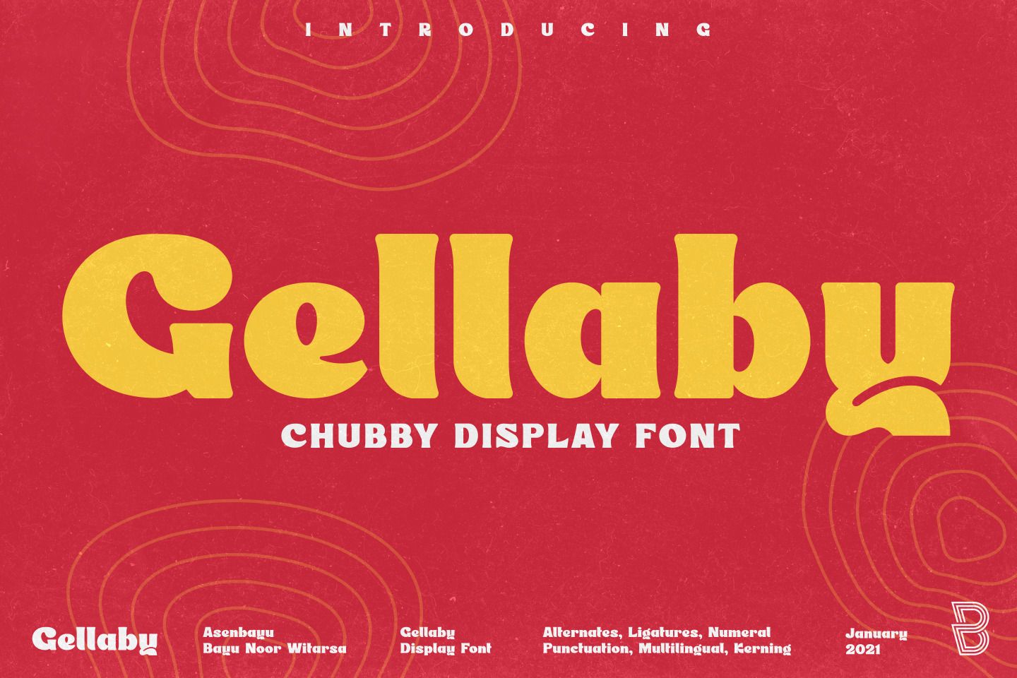 A chubby display font