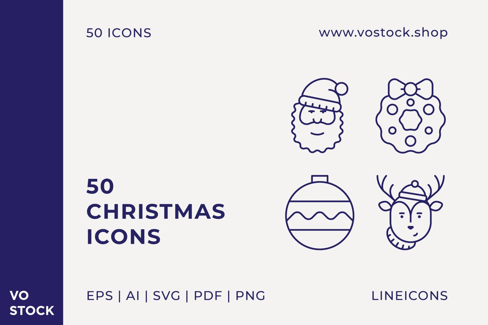 A set of christmas icons