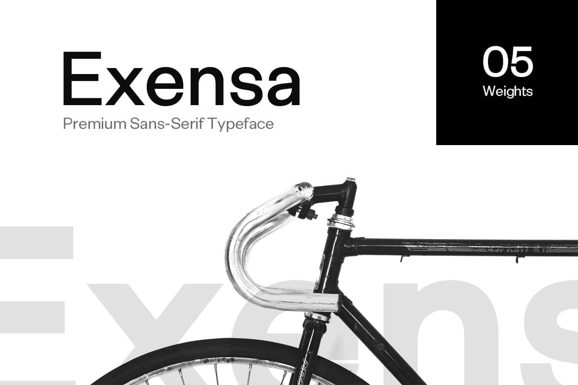 A premium sans serif typeface