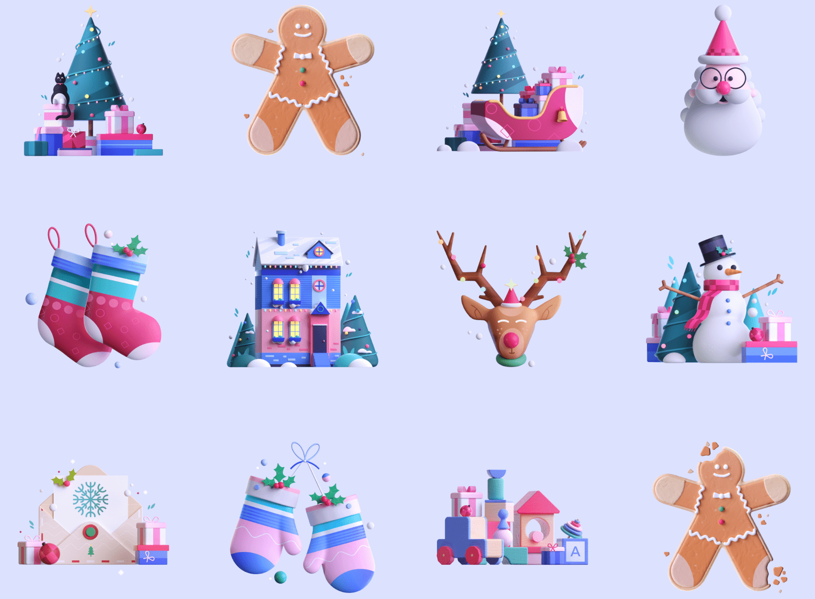 A free 3d christmas illustrations