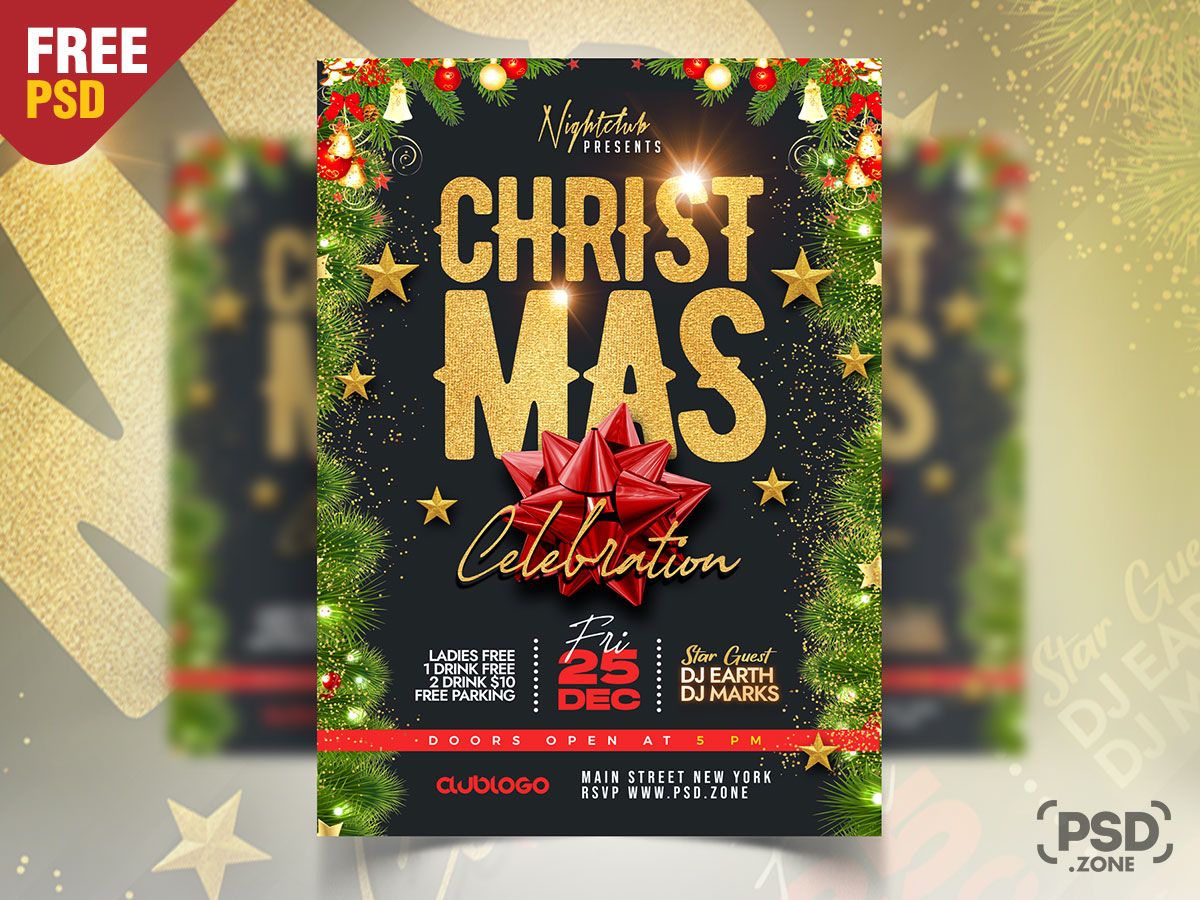 A free Christmas or event flyer template