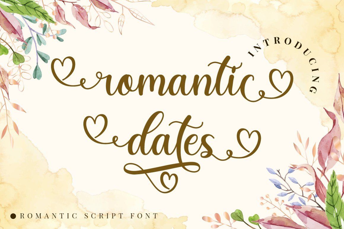 A romantic script font