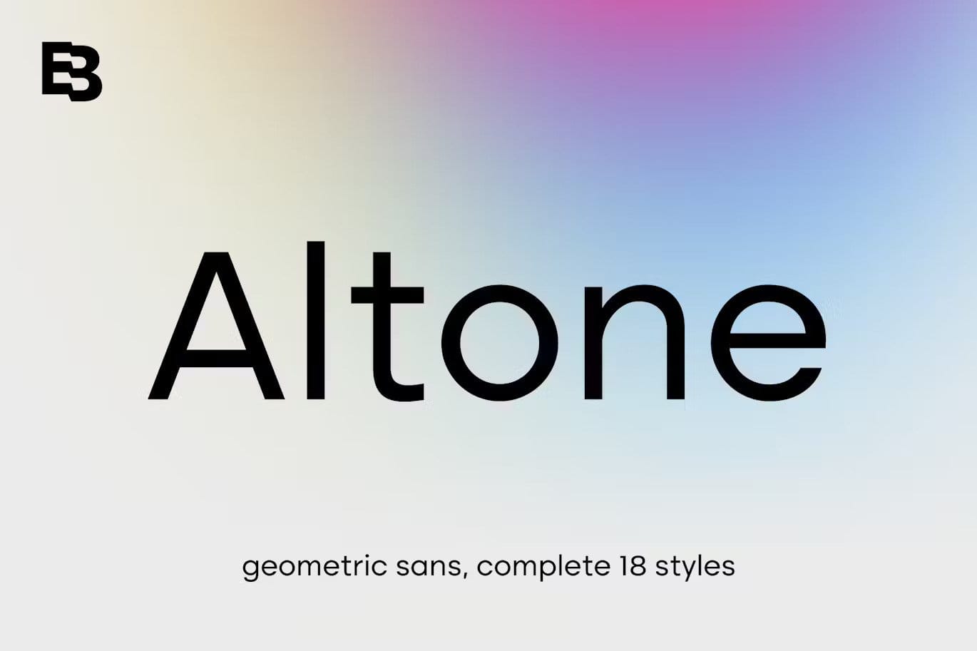 A geometric sans serif font in eighteen styles