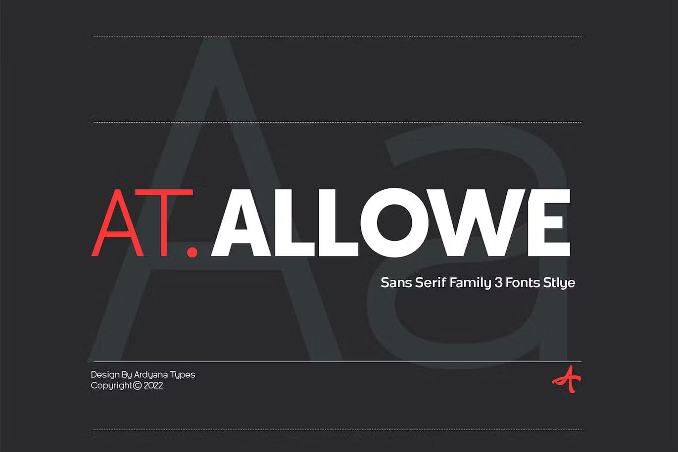 A sans serif family in three fonts style