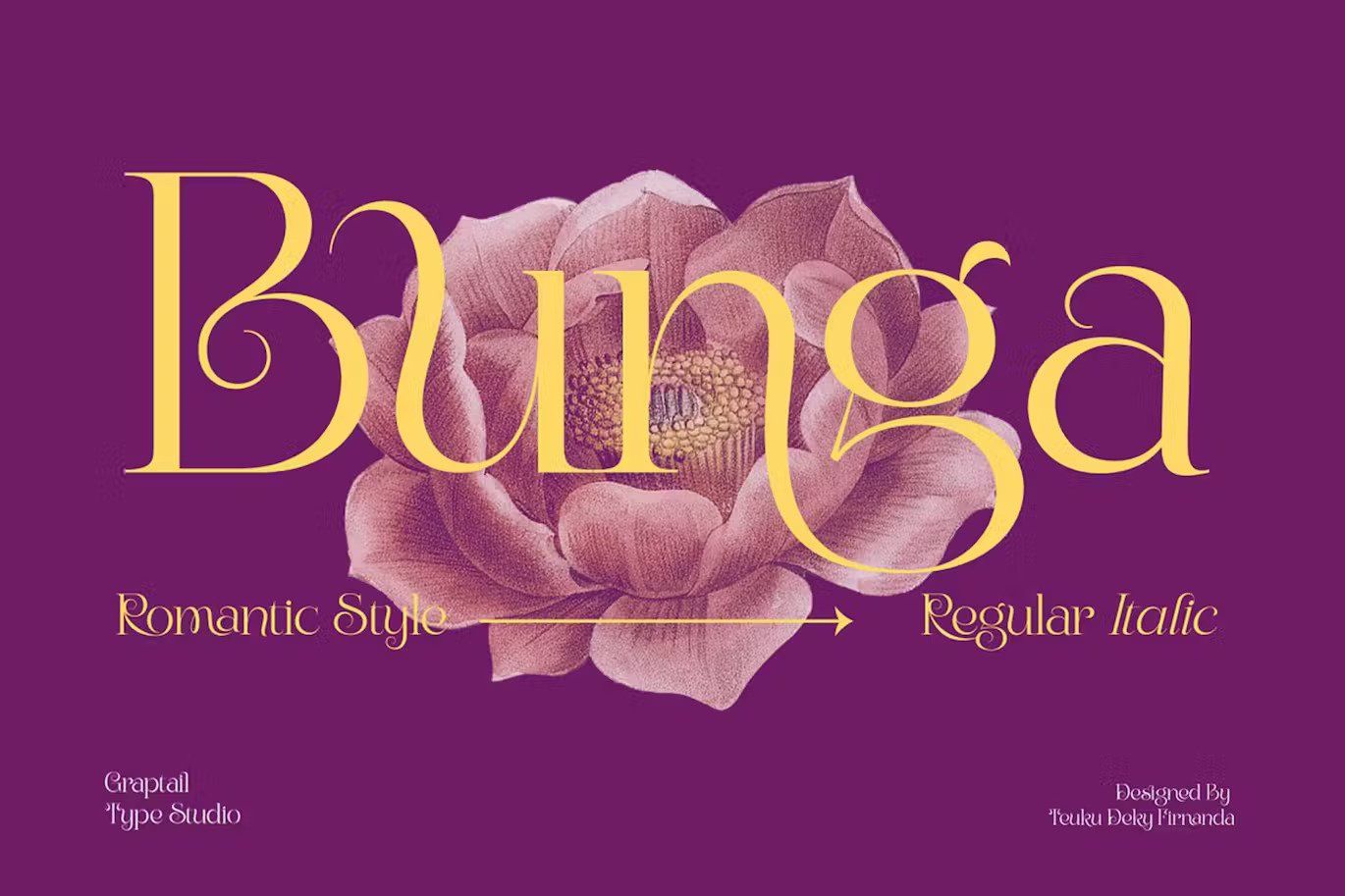 A romantic stylish typeface