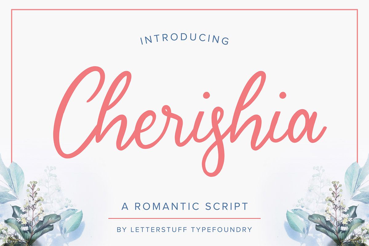 A free romantic script font
