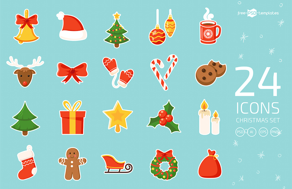 A free set of vector christmas icons