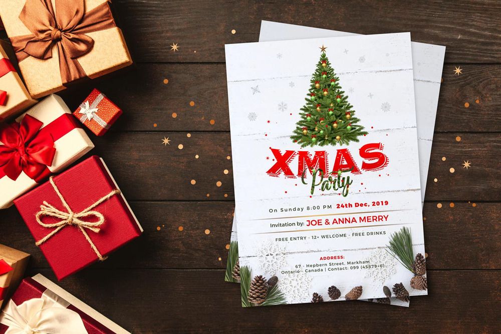 A free christmas flyer template