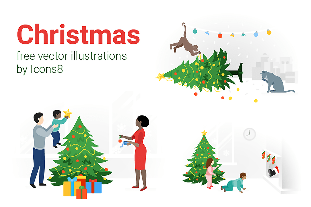 A free christmas vector illustrations