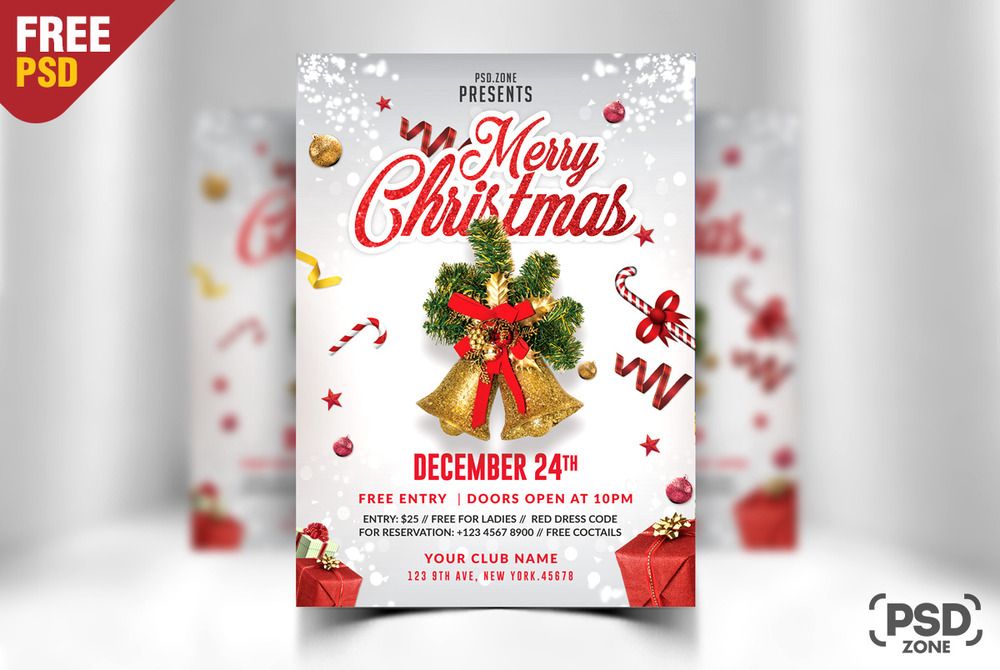 A free merry christmas flyer template