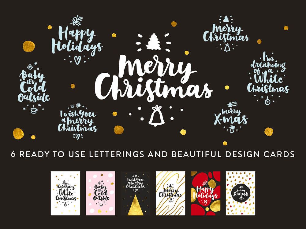 A free merry christmas lettering