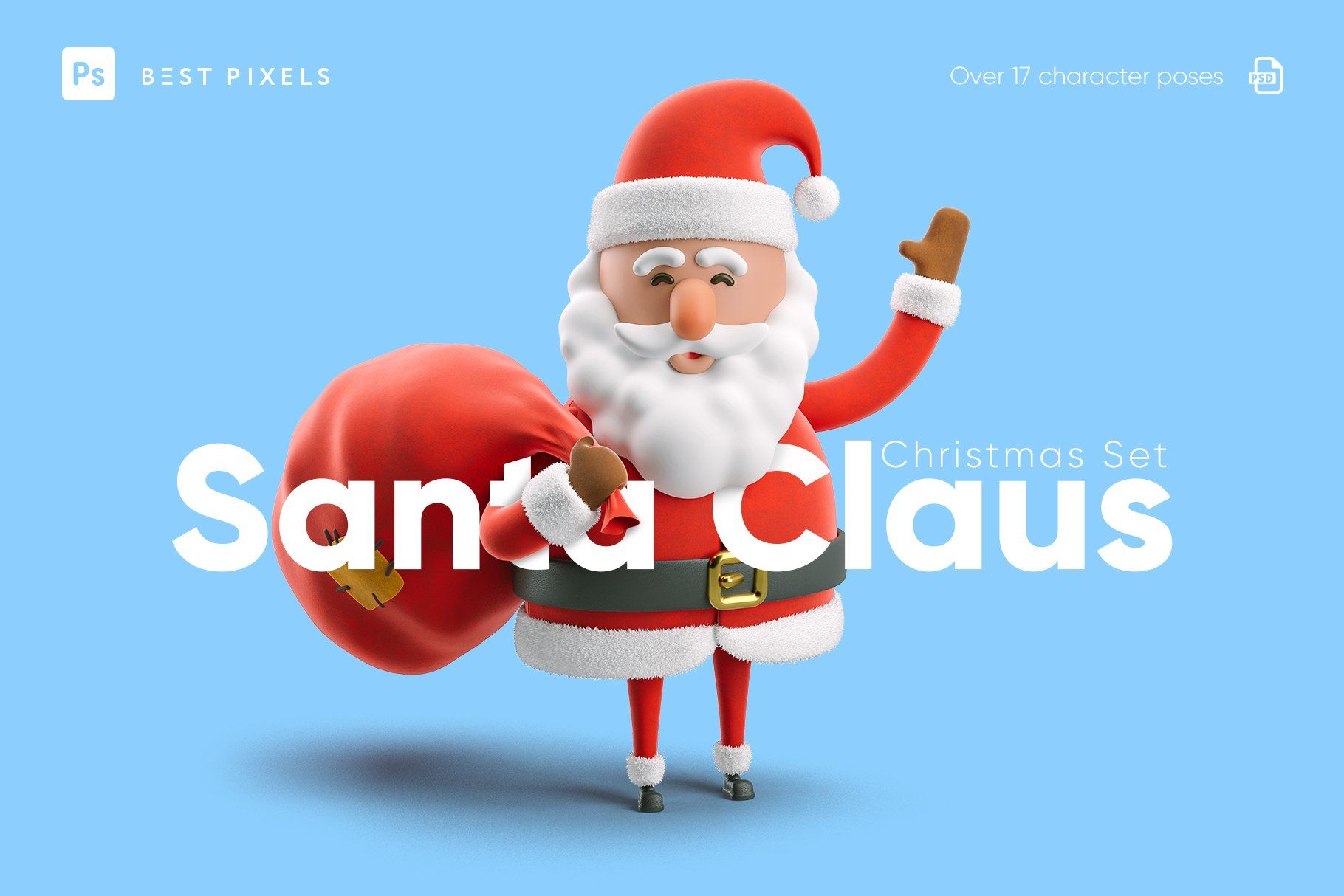 A santa claus christmas 3d illustrations
