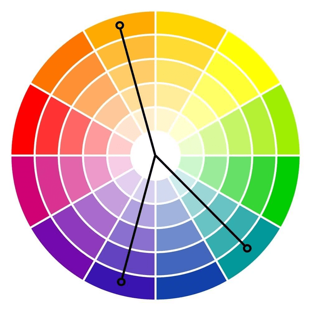 Split-Complementary color combinations