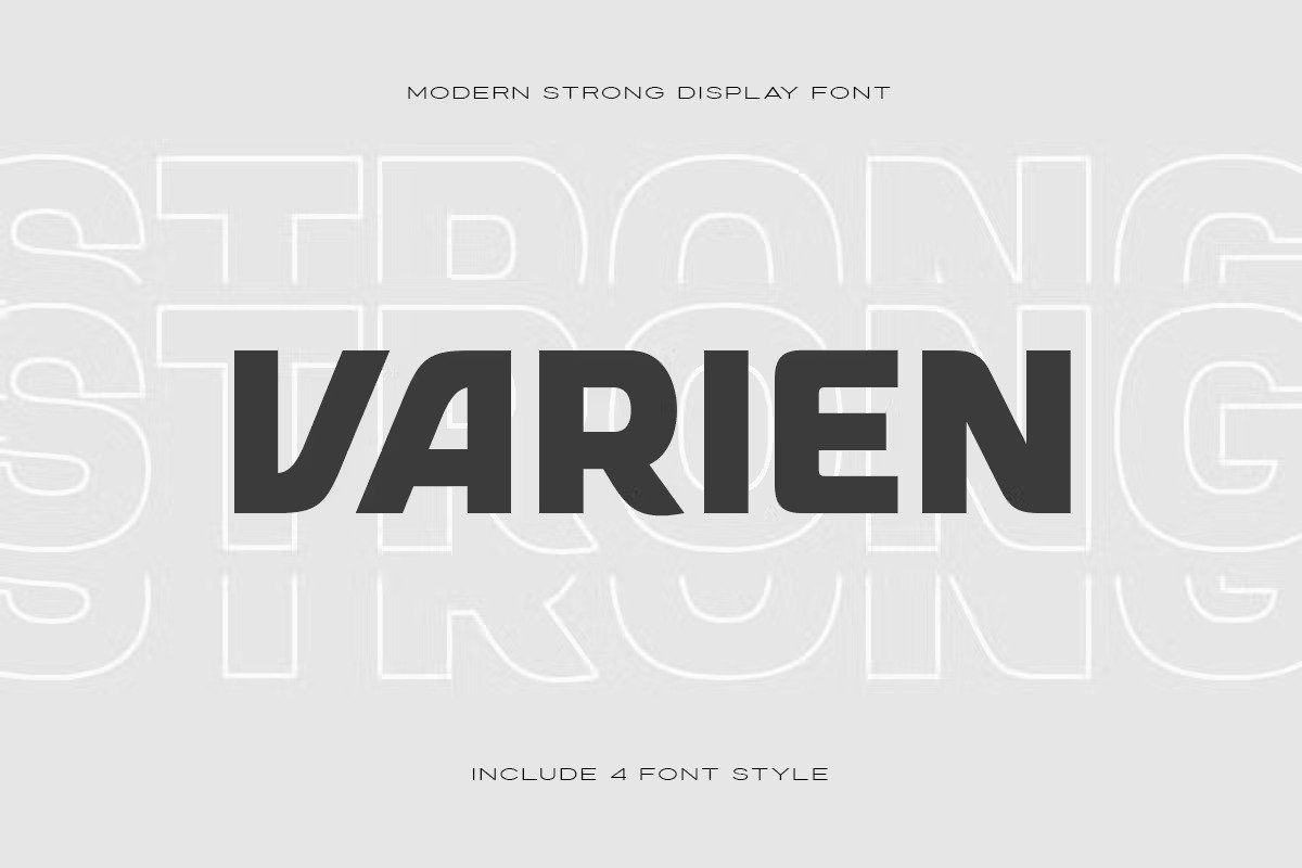 A four font style display font