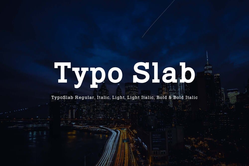 A free bold slab serif font