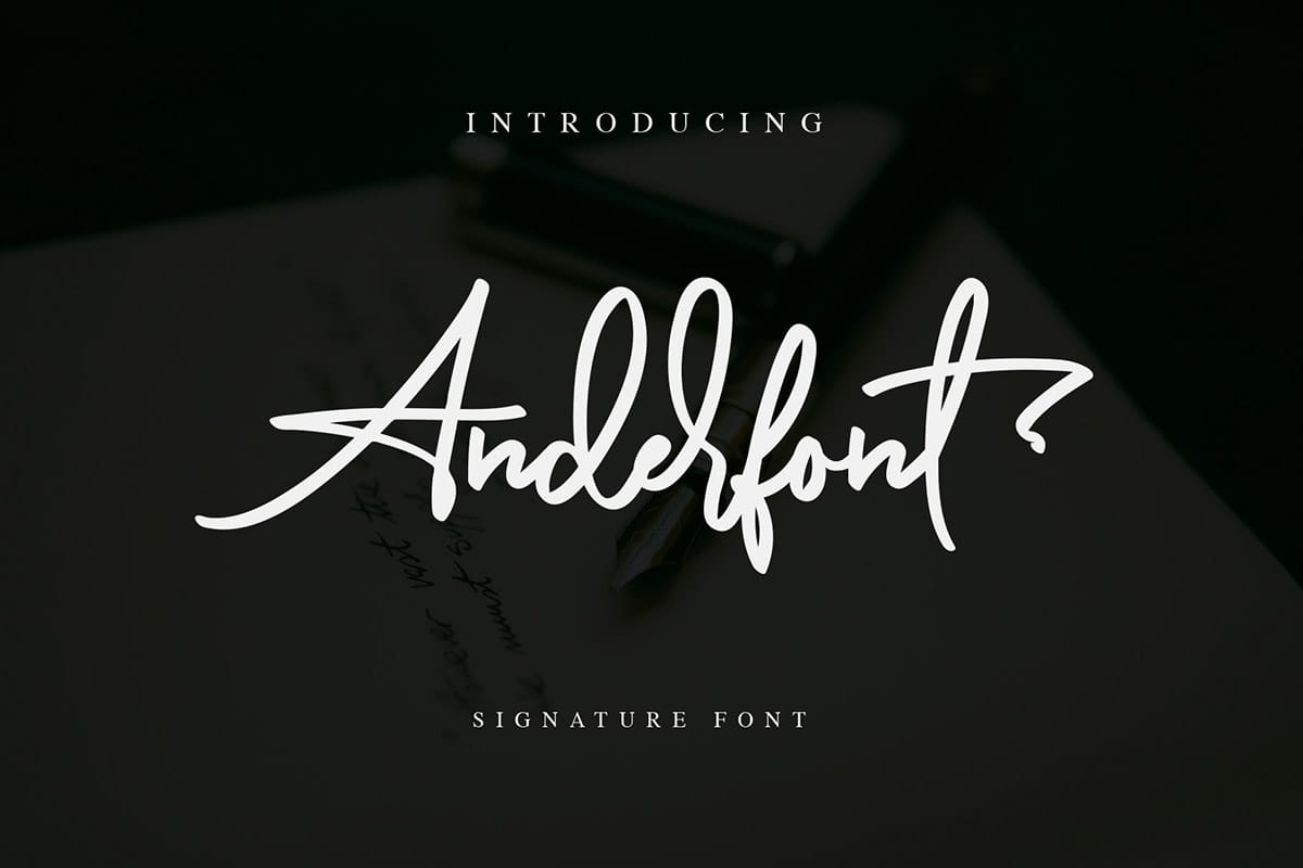 A free handwritten signature font