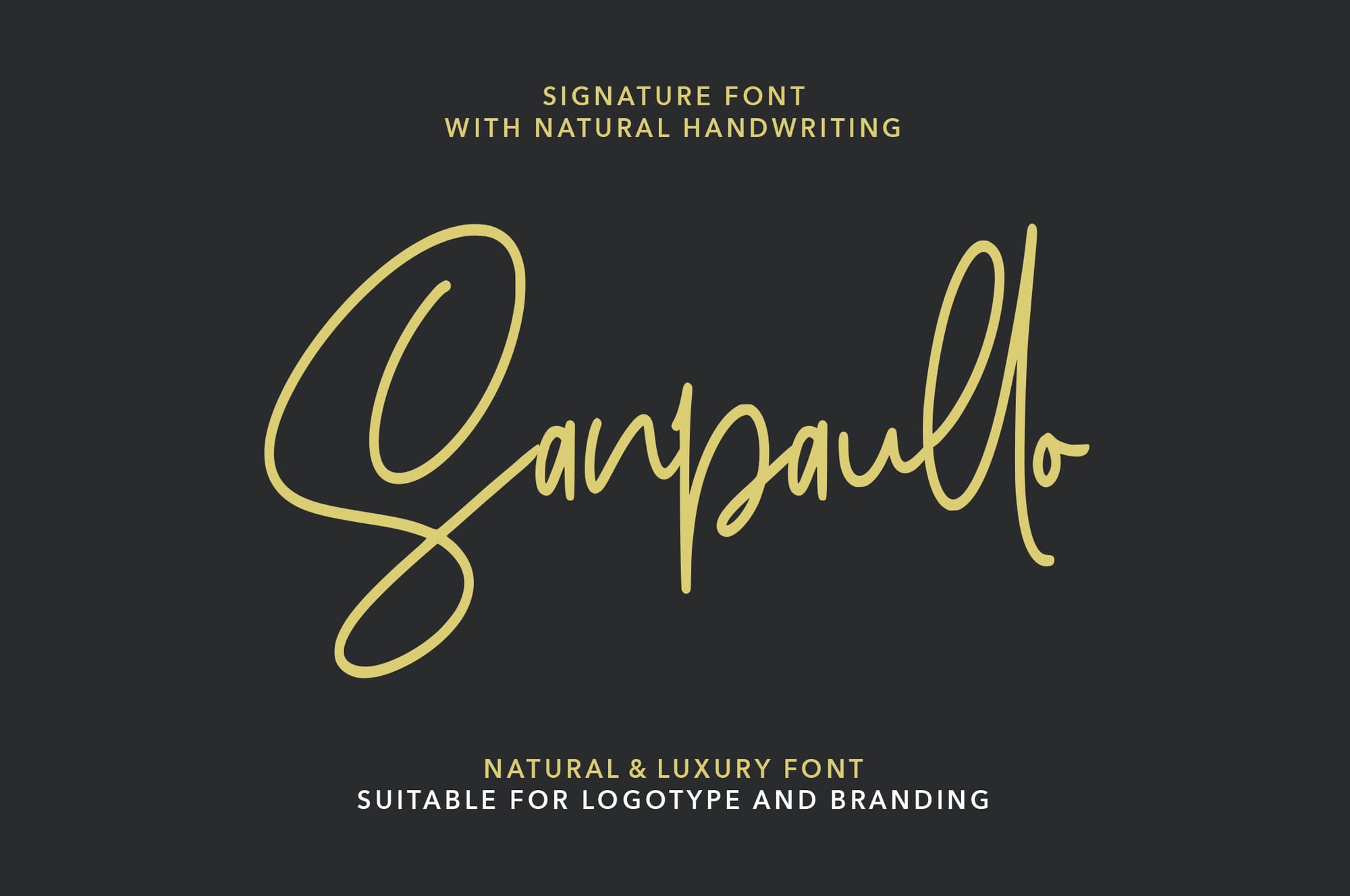 A natural and luxury signature font