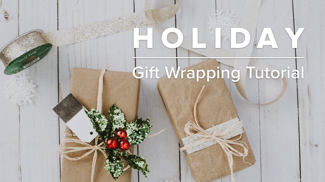A holiday gift wrapping tutorial