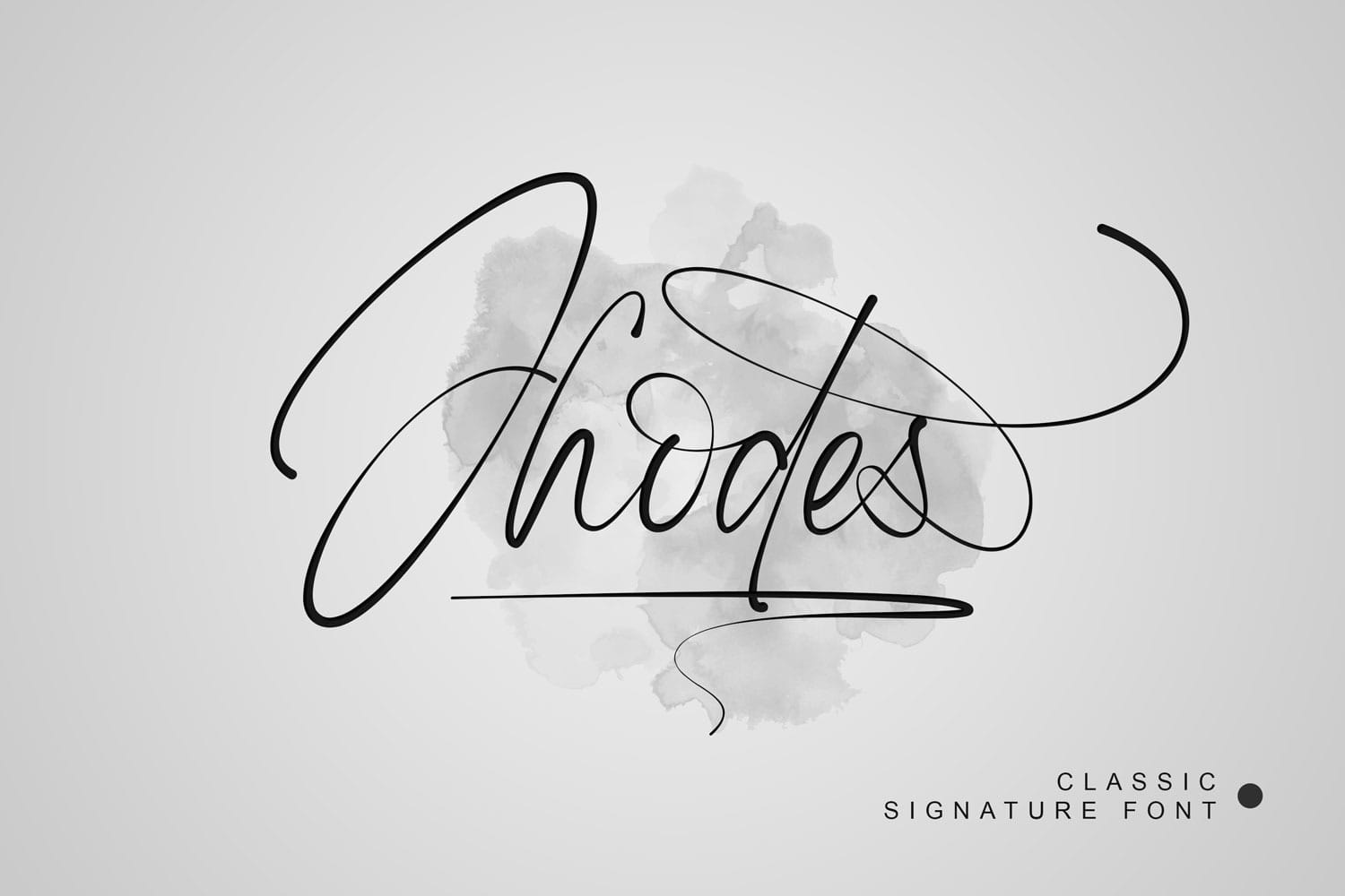A classic signature font